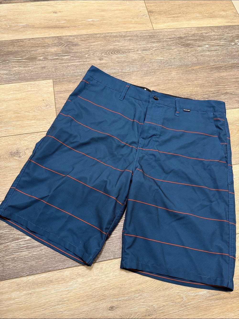Men's Shorts with Thin Red Stripes